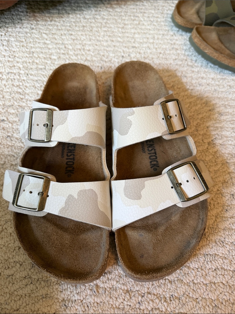Birkenstock Arizona Double Strap Sandals in Neutral Camo